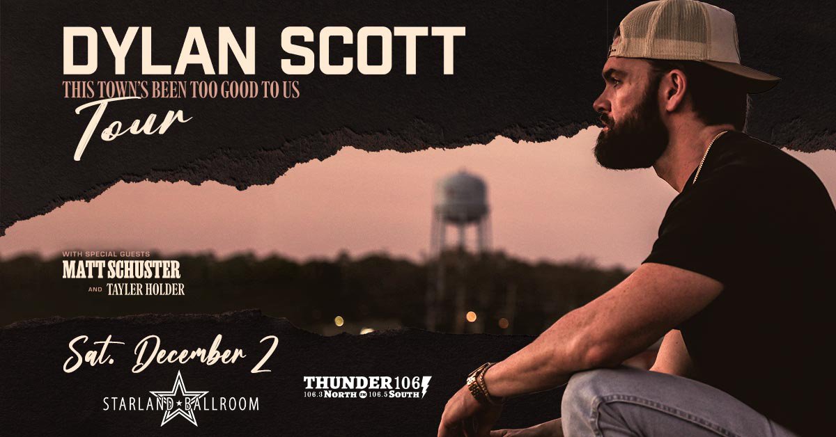 Thunder 106 presents Dylan Scott at the Starland Ballroom in Sayreville – December 2nd!