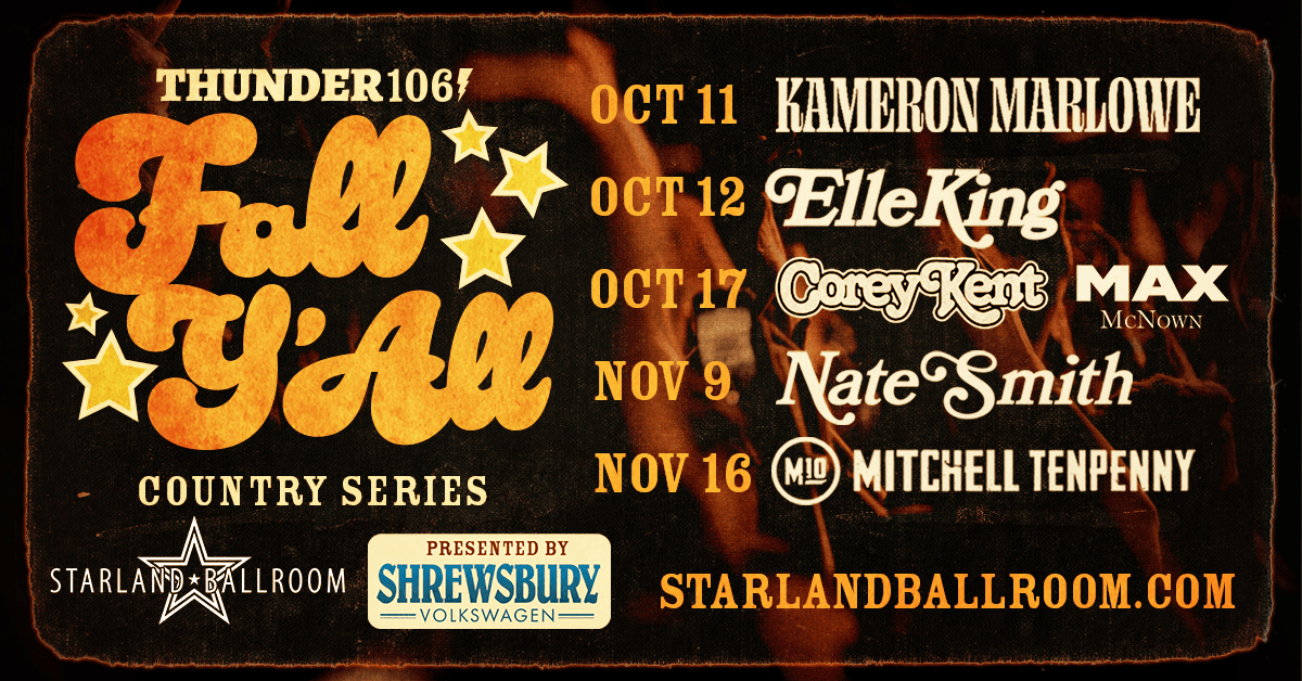 Fall Y’All Concert Series at Starland Ballroom: All Your Ways to Win!