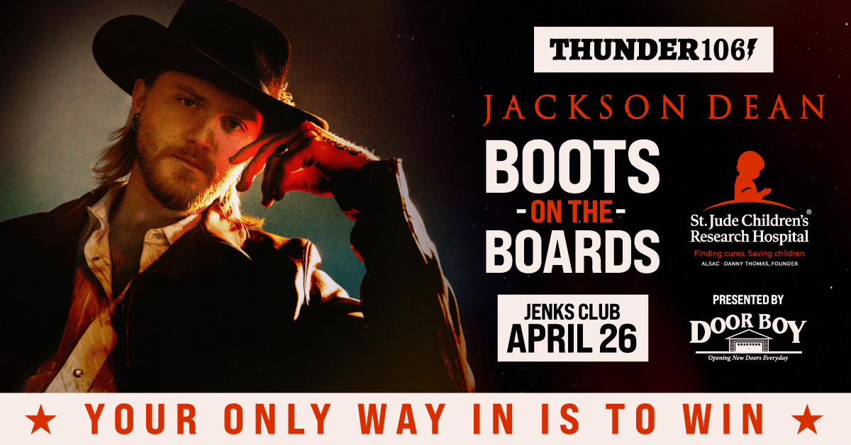“Boots on the Boards” starring Jackson Dean on April 26th at Jenks Club: All Your Ways to Win!