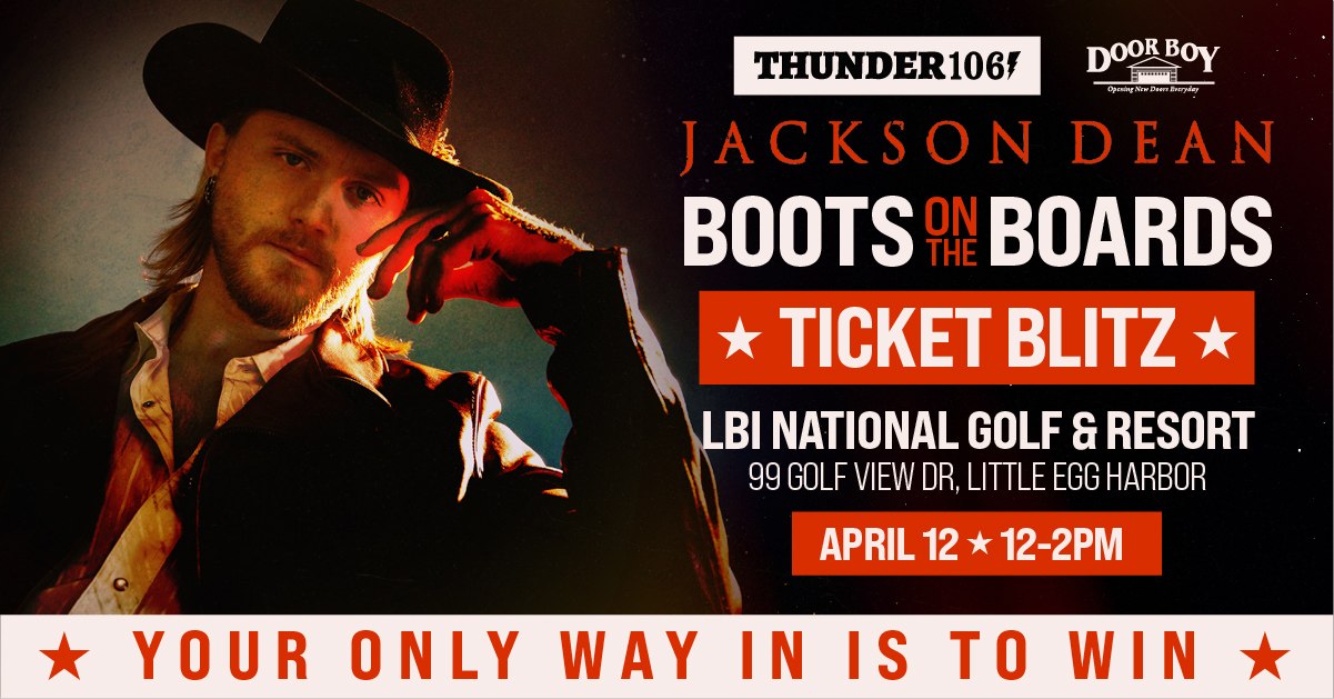 Jackson Dean Ticket Blitz at LBI National Golf & Resort on April 12th